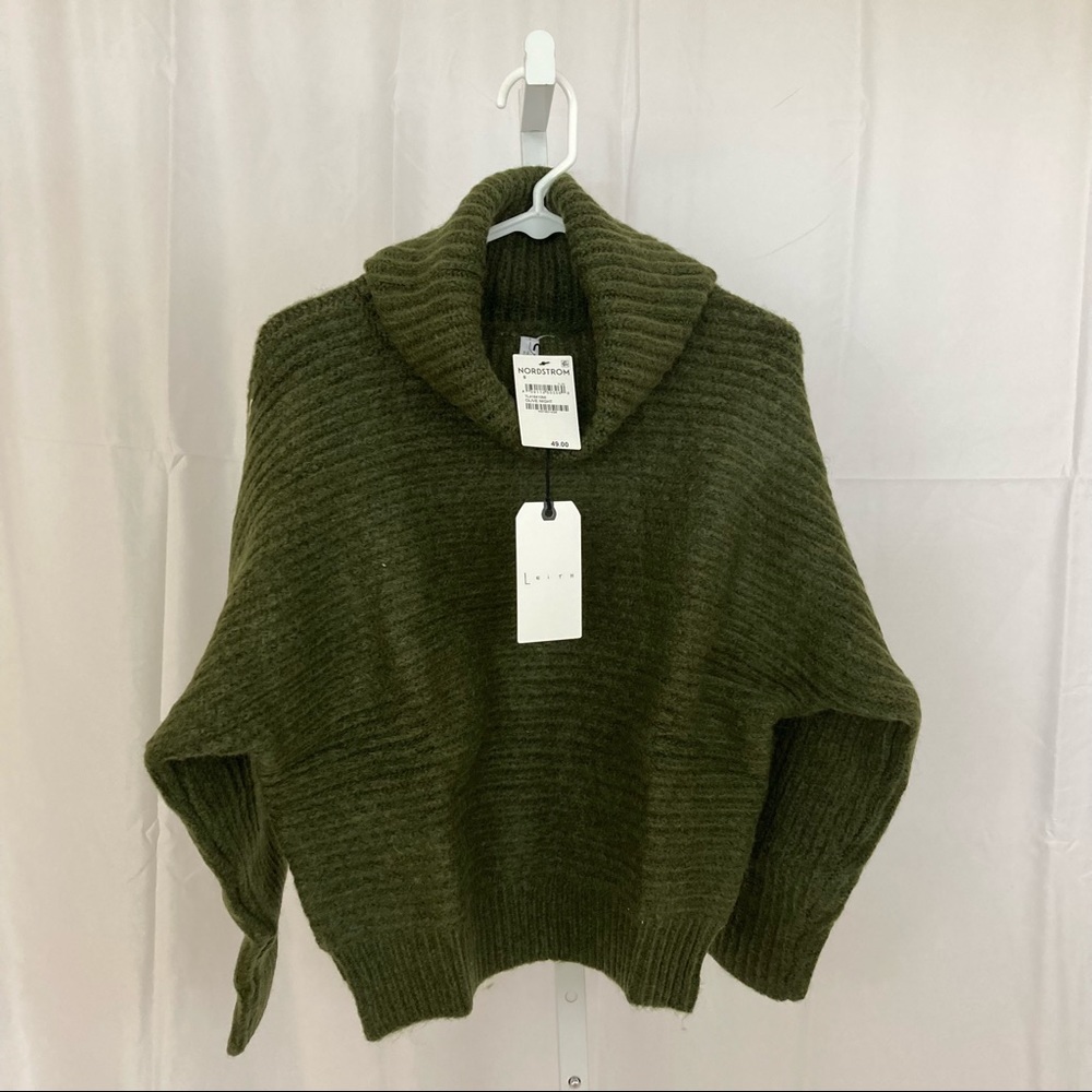 NEW Leith Nordstrom Women’s Olive Green Soft Turtleneck Sweater NWT - Picture 2 of 7